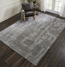 Grey Modern Luxurious Wool Easy To Clean Abstract C Handmade Dining Room Bedroom And Living Room Rug -168Cm X 226Cm - thumbnail 4