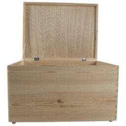 Woodeedoo Large Deep Rectangular Wooden Box With Hinged Lid For Crafts Keepsakes Gifts Home Office Organisation 40 X 30 X 23 Cm - thumbnail 7