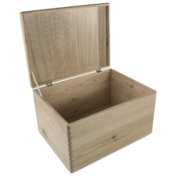 Woodeedoo Large Deep Rectangular Wooden Box With Hinged Lid For Crafts Keepsakes Gifts Home Office Organisation 40 X 30 X 23 Cm - thumbnail 9