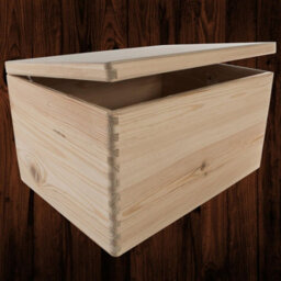 Woodeedoo Large Deep Rectangular Wooden Box With Hinged Lid For Crafts Keepsakes Gifts Home Office Organisation 40 X 30 X 23 Cm - thumbnail 3