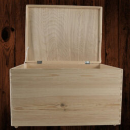 Woodeedoo Large Deep Rectangular Wooden Box With Hinged Lid For Crafts Keepsakes Gifts Home Office Organisation 40 X 30 X 23 Cm - thumbnail 2