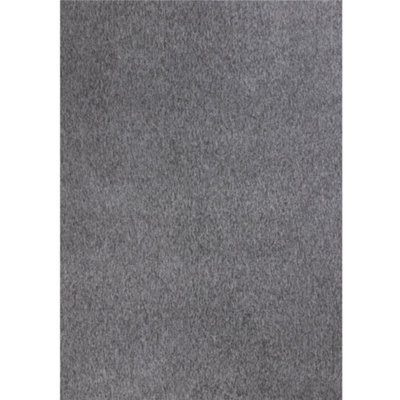 The Rugs Solid Design Low Pile Living Room Rugs In Grey Flex Collection 1000G - image 1