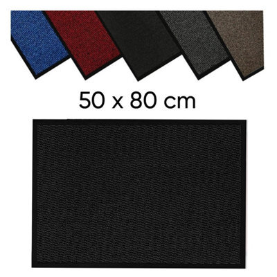 Barrier Mat 50 X 80 Cm Black Anti-Slip Waterproof Door Mat - image 1