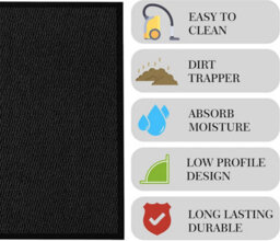 Barrier Mat 50 X 80 Cm Black Anti-Slip Waterproof Door Mat - thumbnail 6