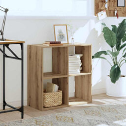 Walplus Bookcase Artisian Oak 68.5X32X68.5 Cm Engineered Wood - thumbnail 3
