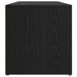 Berkfield Modern Tv Cabinet Black Oak Engineered Wood - thumbnail 6