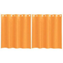 Berkfield Voile Curtains With Grommets 2 Pcs Orange 140X140 Cm - thumbnail 2