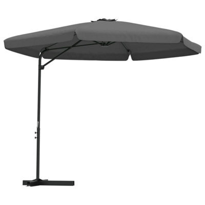 Berkfield Outdoor Parasol With Steel Pole 300X250 Cm Anthracite - image 1