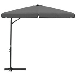 Berkfield Outdoor Parasol With Steel Pole 300X250 Cm Anthracite - thumbnail 2