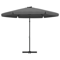 Berkfield Outdoor Parasol With Steel Pole 300X250 Cm Anthracite - thumbnail 3