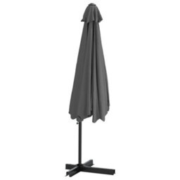 Berkfield Outdoor Parasol With Steel Pole 300X250 Cm Anthracite - thumbnail 4