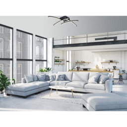 Luminosa Lighting Luminosa Tansy I Integrated Led Semi Flush Ceiling Light Matt Black 4X Led 3000-4000K - thumbnail 6