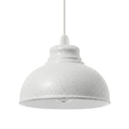 Retro White Metal Ceiling Lamp Shade With Curved Textured Design For Living Room Bedroom Or Hallway - thumbnail 1
