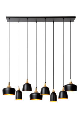 Lucide Chayanne 8 Light Bar Pendant Light Black - image 1