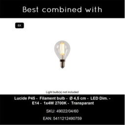 Lucide Chayanne 8 Light Bar Pendant Light Black - thumbnail 7