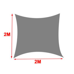 Sundaze 2X2M Square Terracotta Sun Shade Sail Outdoor Garden Patio Sunscreen Uv Block With Free Rope - thumbnail 3