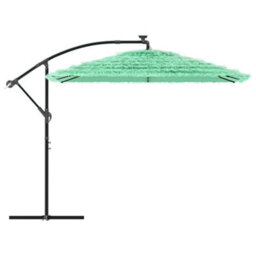 Berkfield Garden Parasol With Steel Pole Green 269X269X235 Cm - thumbnail 4