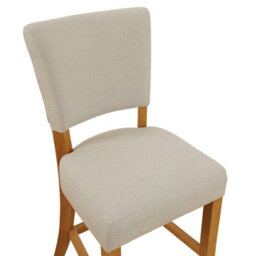The Furniture Market Manor Oak Natural Linen Fabric Bar Stool Open Back Design Natural Oak Hardwood Frame Padded Seat Kitchen Counter Stool - thumbnail 6