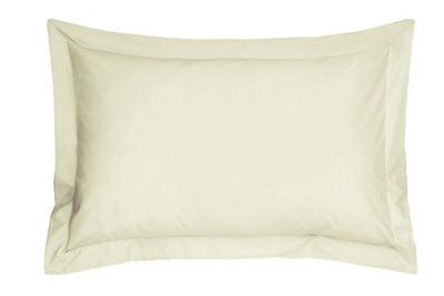 Smart Living Polycotton Oxford Pillowcases Pair 48X74Cm Flanged Bedding - Ivory