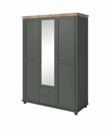 Arte Evora 19 Hinged Wardrobe W1540mm H2160mm D620mm - Green & Oak Lefkas Elegance - thumbnail 2