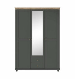 Arte Evora 19 Hinged Wardrobe W1540mm H2160mm D620mm - Green & Oak Lefkas Elegance - thumbnail 4