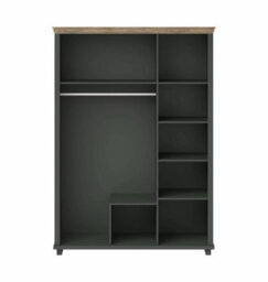 Arte Evora 19 Hinged Wardrobe W1540mm H2160mm D620mm - Green & Oak Lefkas Elegance - thumbnail 5