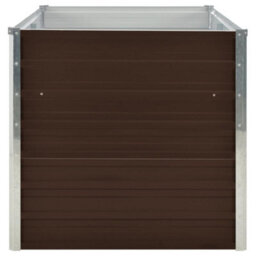 Berkfield Raised Garden Bed Brown 160X80X77 Cm Galvanised Steel - thumbnail 4