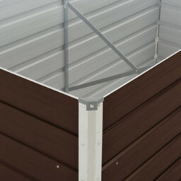 Berkfield Raised Garden Bed Brown 160X80X77 Cm Galvanised Steel - thumbnail 5