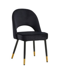 Hygrad Built to Survive Set Of 2 Dining Chairs Velvet Padded Seat Metal Legs Kitchen Chair Home Office Set - thumbnail 2