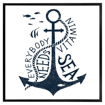 "Andrew Lee Everybody Needs Vitamin Sea (Picutre Frame) / 12X12"" / Oak" - image 1