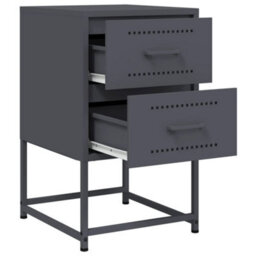 Berkfield Bedside Cabinets 2 Pcs Anthracite 36X39X60.5 Cm Steel - thumbnail 9