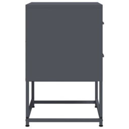 Berkfield Bedside Cabinets 2 Pcs Anthracite 36X39X60.5 Cm Steel - thumbnail 7