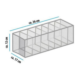 Foldable Mesh Wardrobe Clothes Organiser 36X17X12Cm With 7 Compartments Space Saver Solution For Organising Clothes - thumbnail 5