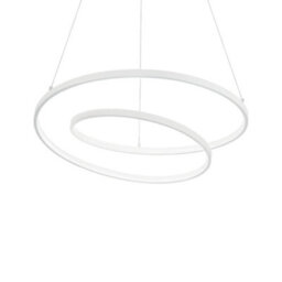 Ideal Lux Oz Led Decorative Swirl Integrated Pendant Light White, 3000K - thumbnail 1
