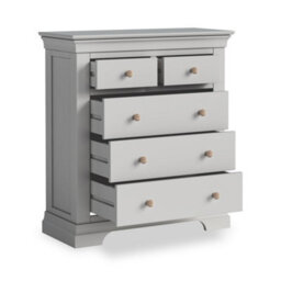 Colette Grey 2 Over 3 Chest Of Drawers Fully Assembled - By Roseland Furniture - thumbnail 9