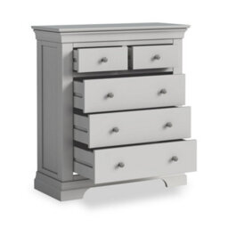 Colette Grey 2 Over 3 Chest Of Drawers Fully Assembled - By Roseland Furniture - thumbnail 8