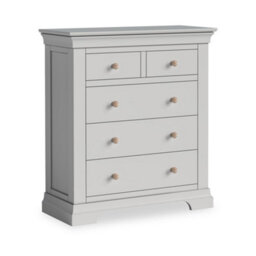 Colette Grey 2 Over 3 Chest Of Drawers Fully Assembled - By Roseland Furniture - thumbnail 5