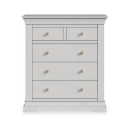 Colette Grey 2 Over 3 Chest Of Drawers Fully Assembled - By Roseland Furniture - thumbnail 7