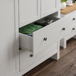 Lassic Vida Designs Arlington White 3 Door 2 Drawer Wardrobe (H)1800mm (W)1090mm (D)520mm - thumbnail 7