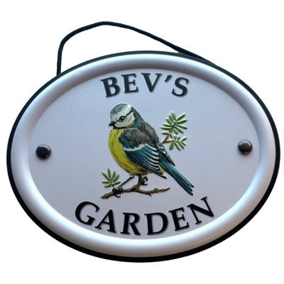 Mulberry Studios Decorative Bird Garden Sign - Bev's Garden
