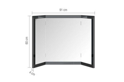 Birlea Liberty Dressing Table Mirror Only Grey Glass - image 1