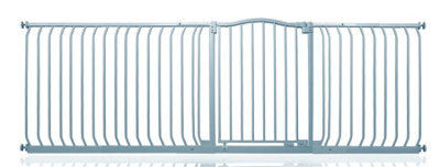 Safetots Curved Top Safety Gate, 225Cm - 234Cm, Matt Grey, Pressure Fit Stair Gate - image 1