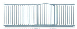 Safetots Curved Top Safety Gate, 225Cm - 234Cm, Matt Grey, Pressure Fit Stair Gate - thumbnail 1