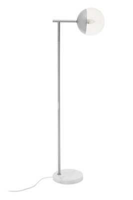 Orsina Sturdy Chrome Finish Metal Floor Lamp, Versatile Tall Lamp On The Floor, Effortlessly Elegant Bedroom Lamp - image 1