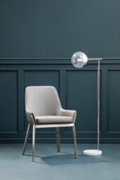 Orsina Sturdy Chrome Finish Metal Floor Lamp, Versatile Tall Lamp On The Floor, Effortlessly Elegant Bedroom Lamp - thumbnail 4