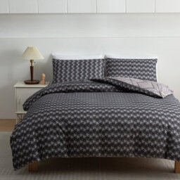 Lazzaro Chevron Single Duvet Cover Set Luxury Microfiber Duvet Cover Soft Durable With Zipper Closure - thumbnail 3
