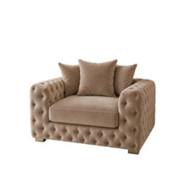 Stratus Interiors Ashley Mink Chesterfield Scatter Back Sofa Collection For Sophisticated Homes-Armchair - thumbnail 4