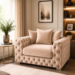 Stratus Interiors Ashley Mink Chesterfield Scatter Back Sofa Collection For Sophisticated Homes-Armchair - thumbnail 2