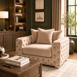 Stratus Interiors Ashley Mink Chesterfield Scatter Back Sofa Collection For Sophisticated Homes-Armchair - thumbnail 3