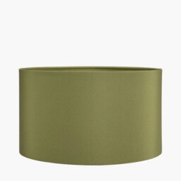 Pacific Lifestyle 35Cm Green Poly Cotton Cylinder Drum Table Lamp Shade Sage Lampshade
